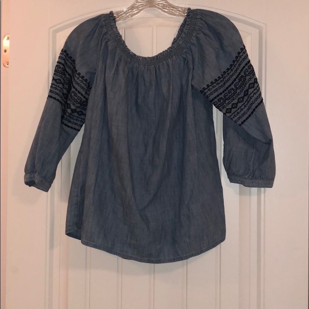 GAP Chambray OTS Blouse